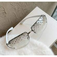 A Pair Of Fashionable Retro Oval Glasses For Women And Men, High-Quality, Simple, Versatile, Suitable For Daily Casual Wear And Decoration. - C1 - 查看 4