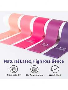 阻力带、引体向上辅助带、瑜伽拉伸带、健身带、训练带、腿部阻力带套装、健身、肌肉训练、塑形、男女通用 - 彩色 - 查看 4