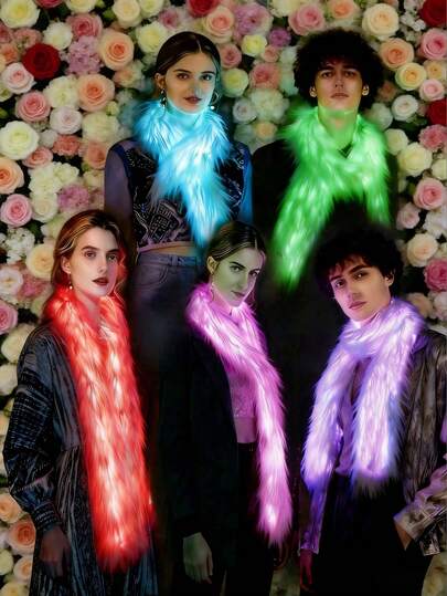 Multi-Function LED Luminous Scarf - Night Party Costume Prop, Valentine's Day/Easter Decoration, School Cultural Festival And Home Decor Accessory