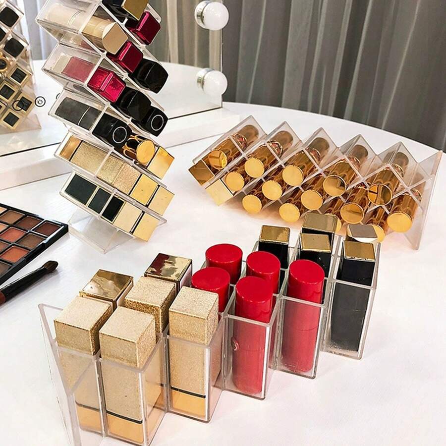 1 hộp đựng son môi bằng acrylic 16, 28 ngăn, hộp đựng đồ trang điểm Li - Xem 1