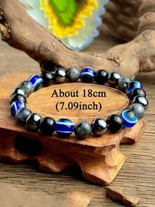 男士招财手链 - 幸运手链，招财纳福，带来力量、平衡与灵性，适合瑜伽冥想，日常佩戴、特殊场合及馈赠佳品。 - 彩色 - 查看 4