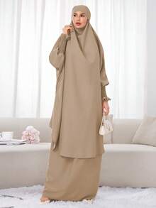 1pc Plain Simple Headscarf Hijab, Skin-Friendly Breathable For Daily Wear - Multicolor - View 17