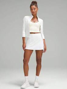 Lululemon Define Cropped Jacket Nulu White-For Yoga Gym Running-Sweat-Wicking-Yoga-All Seasons Sport-Spring/Summer-Autumn/Winter-Back To School - 白色 - View 2