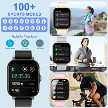 The New 2025 1.85-Inch HD Full-Screen Touch Screen Men's And Women's Smartwatch With Silicone Strap Is Suitable For Both Men And Women. It Features Wireless Call/Reception, Step Counting, And Multiple Outdoor Sports Modes Including Cycling, Running, Hiking, Rock Climbing, And Mountain Climbing. It Also Features Call Reminders, Sedentary Reminders, An Alarm Clock, Wireless Music, Camera Control, Rechargeable Battery, And Wireless Functions. It Is Suitable As A Birthday Gift, Halloween Gift, Christmas Gift, And Other Holiday Gifts For Boyfriends And Girlfriends, Couples, Elders, And Colleagues. - 黑色 - 查看 6