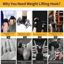 1 Cặp móc nâng chịu tải nặng 300 lbs, thích hợp cho bài tập deadlift, pull-up, tập luyện sức mạnh, móc nâng tạ dành cho thanh thiếu niên. - đơn sắc - Xem 5