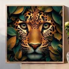 1 Peça [30*30cm/11,8*11,8pol][40*40cm/15,7*15,7pol] Kit de Pintura de Diamante Acrílico 5D, Padrão de Guepardo, Adequado para Iniciantes Adultos DIY Mosaico de Diamante, Pintura de Diamante DIY Feita à Mão Completa, Aplicável para Decoração de Parede da Sala de Estar, Quarto, Escritório, Presente de Decoração Doméstica Surpresa para Família e Amigos - Sem Moldura - Visão 2