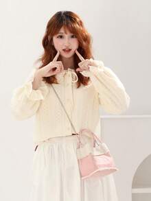 SANRIO 三丽鸥Hello Kitty女士麂皮手提包复古毛绒单肩斜挎包Hello Kitty小众包 - 風格 - 查看 11