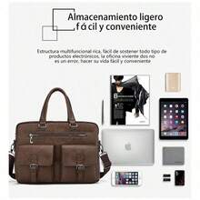 Men Briefcase - Brown - View 3