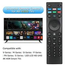 VELEC 1pc Universal Replacement Remote Control Compatible With VIZIO Smart TV XRT140 - Black - View 4