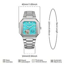 Đồng hồ cơ tự động nam AOCASDIY mới ra mắt năm 2026, chống nước 30M, dây đeo thép không gỉ, quà tặng doanh nhân. - Một cỡ - Xem 9