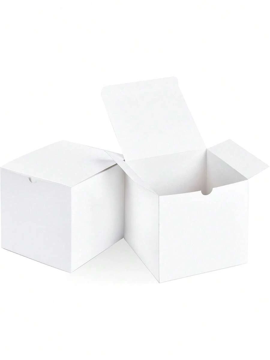 10pcs/1pc/ White Cardboard Gift Boxes With Lids |4x4x4inch Square Boxes | Small Gift Boxes Suitable For Party, Wedding, Christmas, Holidays, Birthdays And All Other Occasions - A-White - View 1