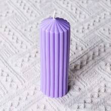 1pc Vertical Striped Tall Pillar Candle Holder, Aromatherapy Home Decor Accessory - 1PC - View 13