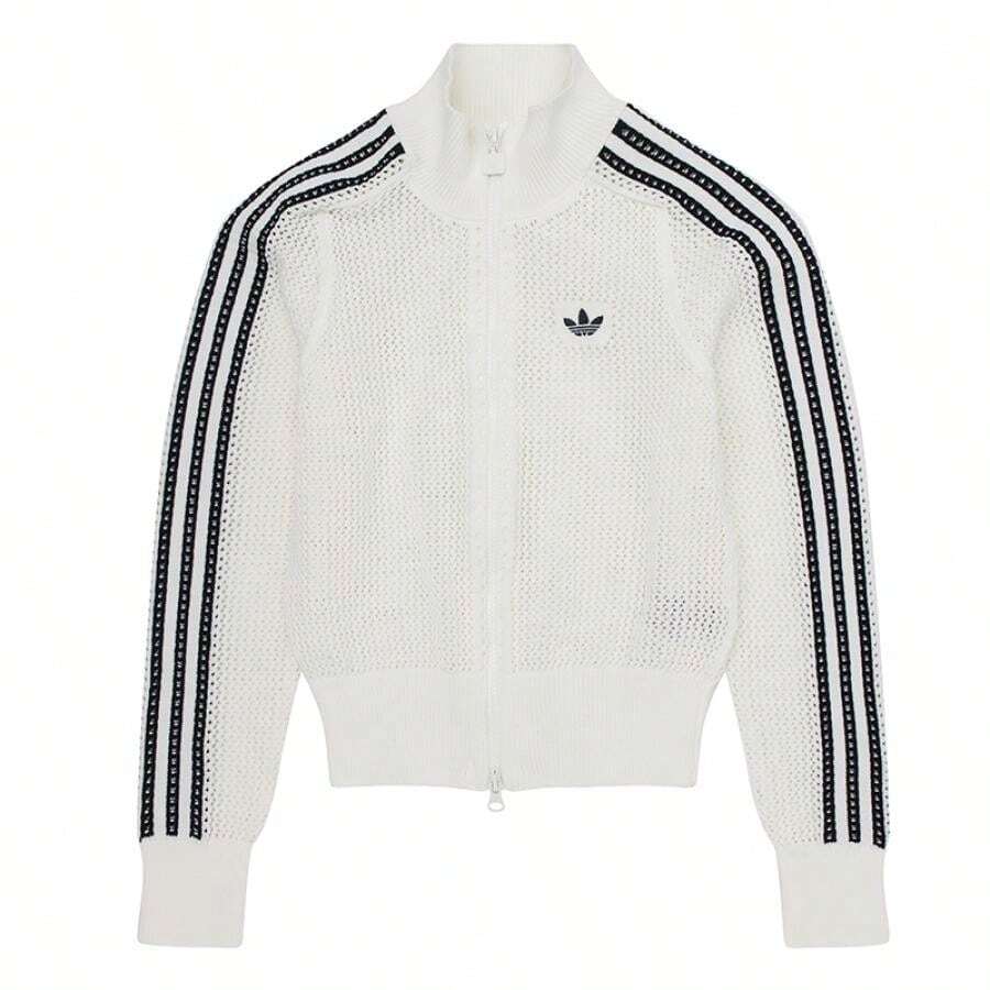 Adidas 女士夹克/外套,钩针编织,休闲户外运动通勤套装夹克 KC6496 - 漢玉白 - 查看 1