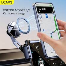 LCARS新款铝合金车载手机支架，适用于/Y型电动汽车智能触摸屏，多角度可调，磁吸式导航支架，含铁板 - C01+SU7 - 查看 4