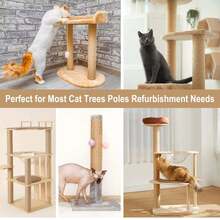 2pcs Sisal Rope Columns, Cat Tree Replacement Posts, DIY Material For Sisal Rope Cat Scratching Post - Yellow - View 5