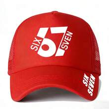 5pcs/2pcs/1PC Fashion Unisex Adjustable Snapback Baseball Cap - Lightweight And Breathable Mesh Hat Featuring '67' Number Print, With An Adjustable Strap For Men And Women - Multicolor - View 15