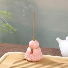 1个粉色和柠檬黄吉祥葫芦香炉，优雅桌面茶宠禅意摆件，精致小礼物 - 多色 - 查看 10