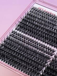 624 Clusters Of 40D-60D False Mink Eyelashes D Curl Natural Eyelash Extensions Russian Strip Individual Eyelashes Makeup Tool - D - View 8