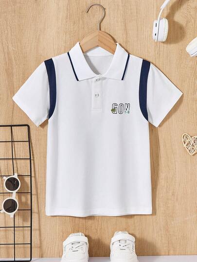 男童纯棉短袖T恤，新款儿童休闲运动Polo衫，夏季