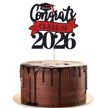 1pc "Congratulations To The Class Of 2025" Cake Topper, Graduation Cake Decoration, Congratulations Graduation Party Decor - Multicolor - View 8