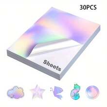 Laser Holographic Transfer Paper - Waterproof Printable Vinyl Material, Suitable For Custom Stickers And Handicrafts - Multicolor - View 8