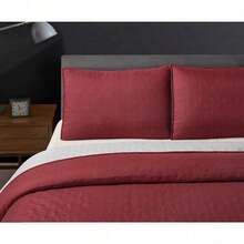 Edredón Ligero Matrimonial Doble Vista 2 Fundas Almohada - Blanco Crema - Ver 2