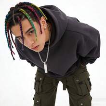 1件极简主义不锈钢3D长方形吊坠，男女通用设计，不褪色 - 鋼色 - 查看 2