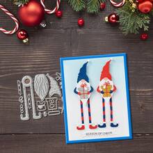 Creative Santa Claus And Gifts Dies, DIY Scrapbooking Album And Embossing Stencil, Greeting Card Making Tool, Card Paper Cutting Crafts ,Gift Card Making Template Die Cuts. - Silver - View 5