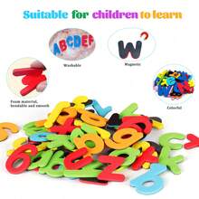 Children's Magnetic Letter And Number Stickers, Including Uppercase Letters, Lowercase Letters, Numbers And Symbols, Fun Spelling Learning Toys, Educational Toys For Classroom And Home, Back To School, Christmas And Halloween Gifts - Multicolor - View 6