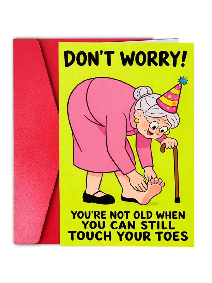 1PC Rude Birthday Cards Ladies Friendship Cards, Funny Aging Cards Friends Girlfriends Family Wife, Prank 50 Year Old 60 Year Old 70 Year Old 80 Year Old 90 Birthday Gift Mom Grandma, Happy Birthday Card Elderly Woman, Birthday Card, Best Gift For Him/Her - View 1