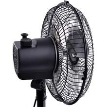 Ventilador de Pedestal de 65w, Modelo de 12 Pulgadas, Motor Oscilatorio, 950 R/M, 3 Niveles de Velocidad, Para Dormitorio, Oficina, Taller, Salón, Compacto y Silencioso - Negro - Ver 5