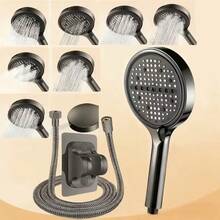 [Tăng áp lực cao + 8 chế độ tiết kiệm nước] Bộ vòi sen - Bao gồm ống dẫn nước chống nổ 150cm và giá đỡ không cần khoan, vòi sen cầm tay đa chức năng, thích hợp cho phòng tắm gia đình và vệ sinh thú cưng, quà tặng ngày lễ sáng tạo. - Đầu vòi sen - Xem 3