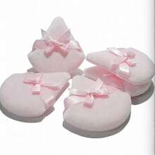 5/10/20/50 Piezas/Set Esponja de Maquillaje con Decoración de Lazo, Borla para Polvo Suelto, Ajuste de Polvo Mineral, Asequible, Adecuado como Regalo de Navidad, Herramienta Cosmética - Multicolor - Ver 4