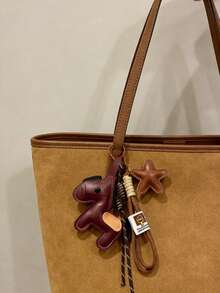 Y2K 多巴胺皮革编织绳心形钥匙扣，PU 皮革星星包饰，手工编织尼龙绳手机挂件，INS 单扣流苏钥匙扣，蝴蝶结星星钥匙圈，多功能钥匙扣挂件，精致背包装饰配件，礼品 - 彩色 - 查看 8