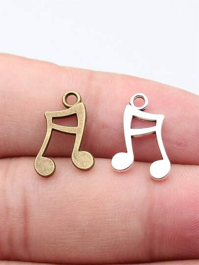20 chiếc mặt dây chuyền hình nốt nhạc 17x11mm dùng để làm trang sức DIY, vòng cổ, móc khóa, dây điện thoại, vòng tay, phụ kiện làm đồ thủ công mỹ nghệ.