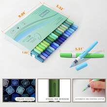 ROSYMENG 36 Colors Direct Liquid Acrylic Marker Set, Skin Tone And Blue-Green Tone Soft Tip Acrylic Painting Markers, Smooth Writing, Waterproof, Non-Bleed, High Coverage, Student Art Professional Painting Anime Character Colorful Markers, Suitable For Metal/Stone/Glass/Paper/Fabric And Other Materials, Back To School Gift For Friends And Classmates - Acrylic Markers - View 12