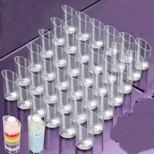 10/20pcs Mini Angled Dessert Cups, Transparent Small Frozen Pudding Ice Cream Mousse Spoons, Suitable For Parties, Weddings, Christmas, New Year, Valentine's Day And Other Celebrations - Clear - View 1