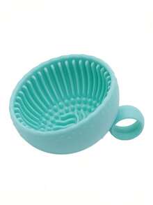 1pc Makeup Brush Cleaning Bowl, Solid Silicone Brush Mat, Silicone Makeup Brush Cleaning Bowl, Brush Cleaning Mat, For Cleaning Eyebrow Brush, Blush Brush, Powder Blush Brush, Eyeshadow Brush - Multicolor - View 10