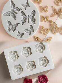 6-Cavity Rose Flower Shaped 3D Silicone Mold - Floral Mold Suitable For Scented Candles, Handmade Soaps, Wax Melts, Resin Crafts And DIY Projects | Reusable Non-Stick Silicone Mold, Great For Crafters And Gift Making. Suitable For Halloween, Christmas And Thanksgiving. - Multicolor - View 15