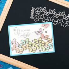 Creative Butterfly Dies, DIY Scrapbooking Album And Embossing Stencil, Greeting Card Making Tool, Card Paper Cutting Crafts ,Gift Card Making Template Die Cuts. - Silver - View 4