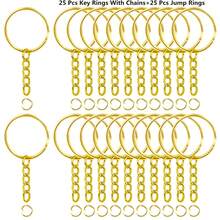 50个钥匙扣，包含链条和开口环，适用于钥匙链、挂绳、包包挂饰、DIY工艺品和礼品制作。 - 光圈鏈條 - 查看 8