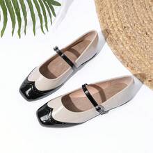 JiaYunNvXie Retro Comfortable Flat Slip-On Mary Jane Shoes For Women, Versatile Strap Design - Apricot - View 12