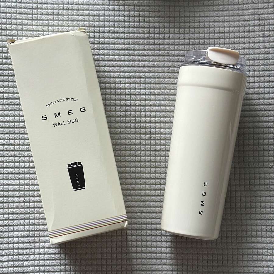 550ml Smeg Coffee Mug Stainless Steel Travel Water Bottle Insulated Cup Tumbler Cup Best Friend Gifts 4 Colors - 白色-550ml - 查看 1