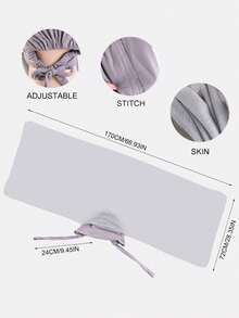 1pc Women's Spring Pleated Headband Scarf Combo, Headwrap Suitable For Daily Use - Multicolor - View 2