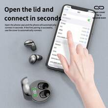 Ultra-Mini Invisible Wireless Earbuds, Extra-Long Standby Wireless Earphones, Wireless Charging Case, Dual Earbuds With High-Definition Microphone, Compatible With Smartphones, Unisex - View 8