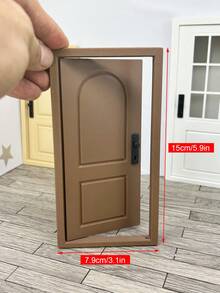 Doll House Decorative Door, Bidirectional Opening, Interchangeable Left/Right Opening, European Style Plastic Doll House Room Door - European-style Dollhouse Door - View 4