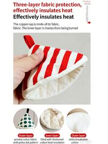 1pc, 4.72cm*3.54in, Thick Hanging Triangular Pot Lid Cover, Conical Heat Insulation Pad, Kitchen, Home, Heat Insulation, Anti-Scald, Polka Dot, Striped, Kitchen Accessories, Home Gathering, Western Restaurant - Multicolor - View 11