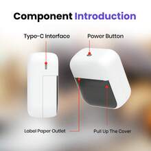 Marklife 2英寸便携式迷你热敏标签打印机，蓝牙，自粘标签贴纸打印机，纹身打印机，紧凑型热敏纹身打印机 - 彩色 - 查看 8