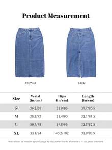 新款Y2K风格女士牛仔半身裙，低腰休闲优雅时尚下装，复古水洗蓝，街头风夏季单品 - 藍色 - 查看 6