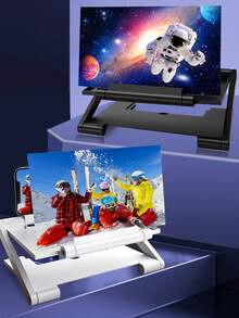 Ultra-Clear HD Screen Mobile Screen Magnifier With Adjustable Height And Foldable Design, 3D Amplifier Mobile Phone Screen VideoMagnifier HD Expander Projector Smart Phone DisplayMagnifying Bracket - Multicolor - View 4